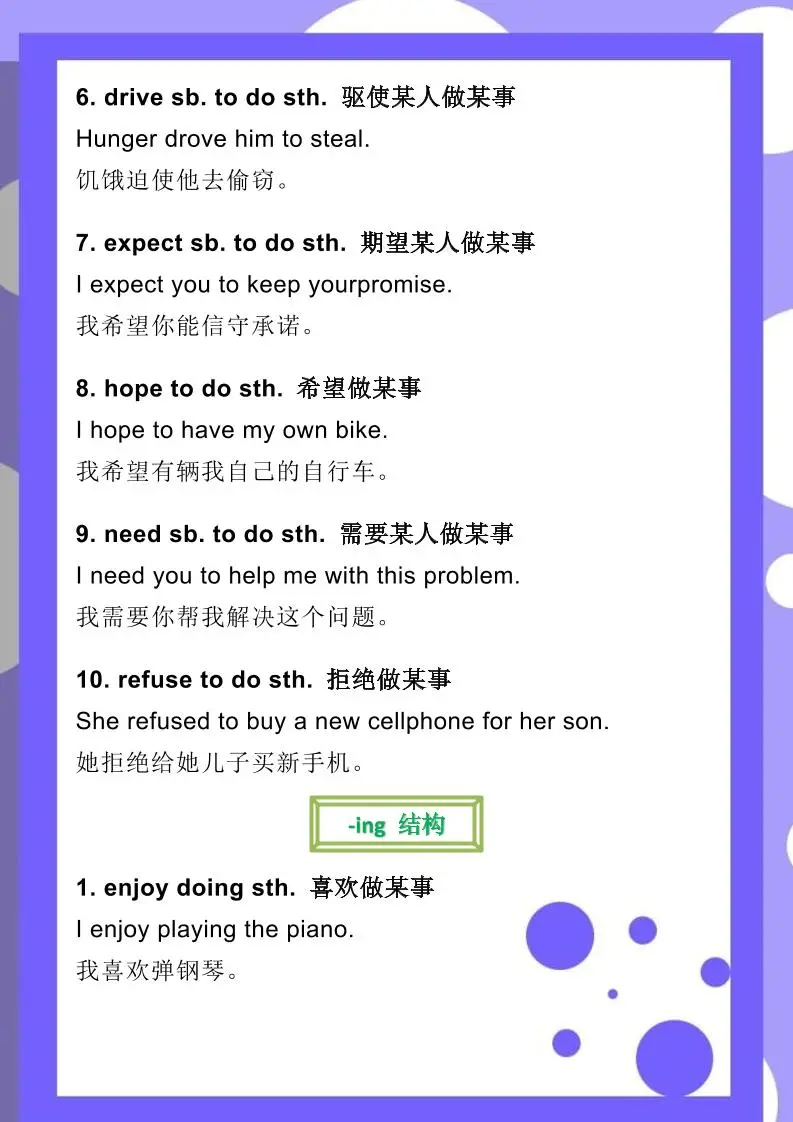 【2025秋新版】小升初英语常用固定搭配