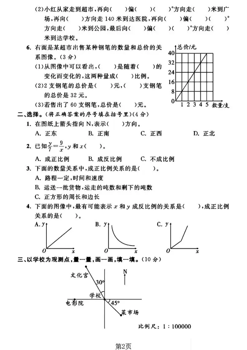 六年级下数学五、六单元综合测试卷1《苏教版》