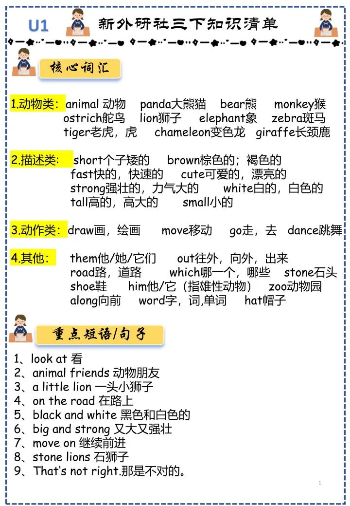 三下外研版英语知识点清单12页-方舟智库