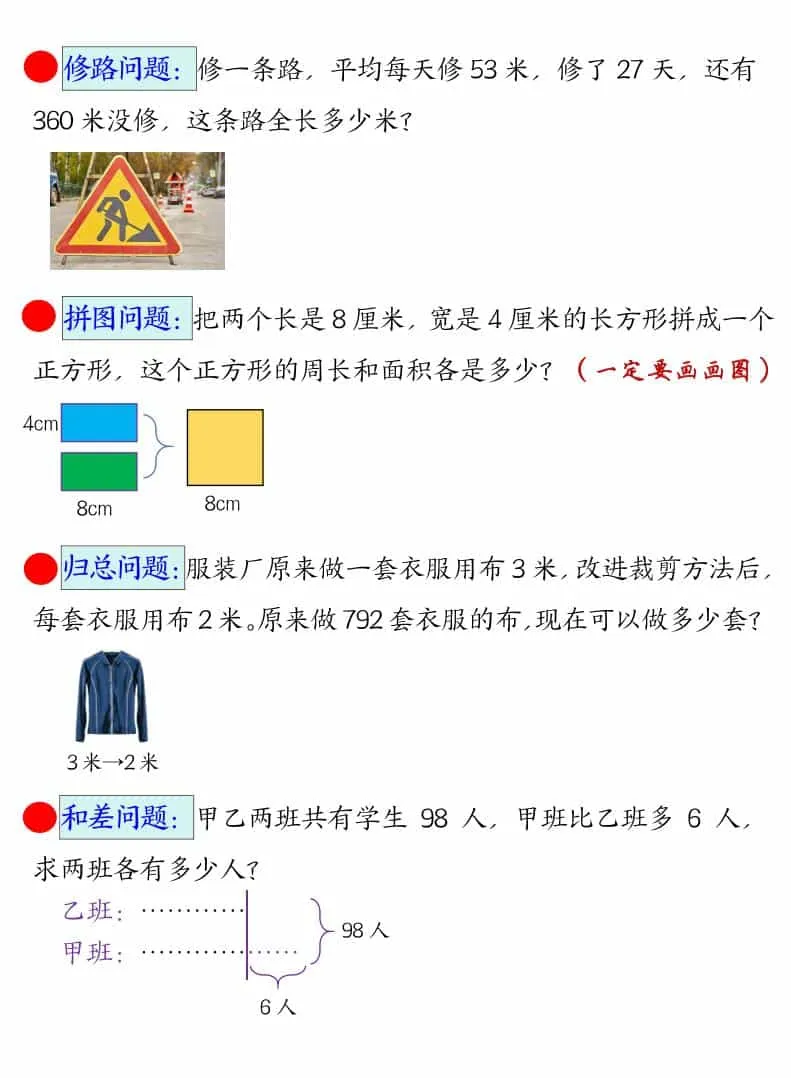 三年级下数学易错思维应用题专项