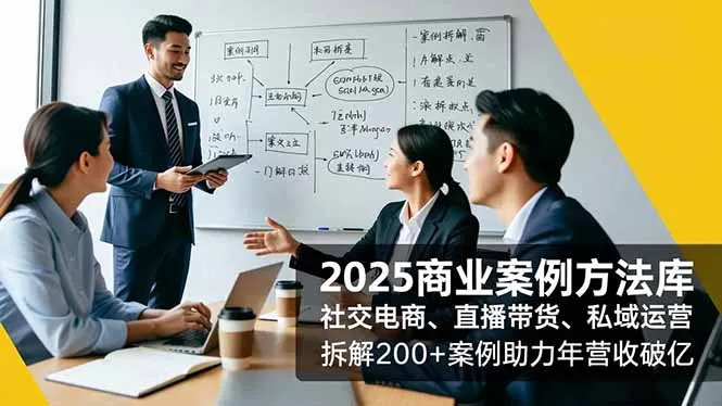 2025商业案例方法库，社交电商、直播带货、私域运营，拆解200+案例助力年营收破亿-奇点库