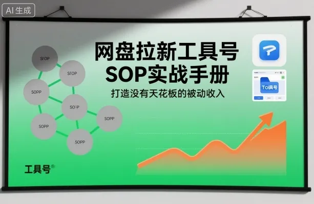 网盘拉新工具号SOP实战手册，打造没有天花板的被动收入-奇点库