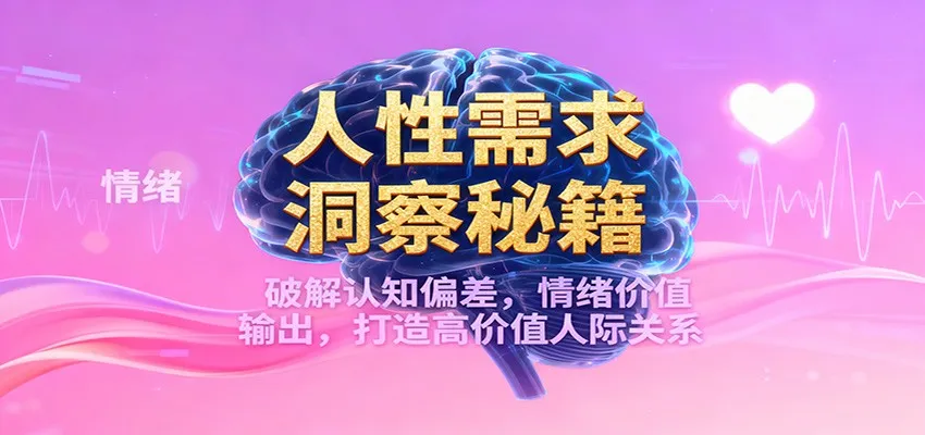人性需求洞察秘籍，破解认知偏差，情绪价值输出，打造高价值人际关系-奇点库
