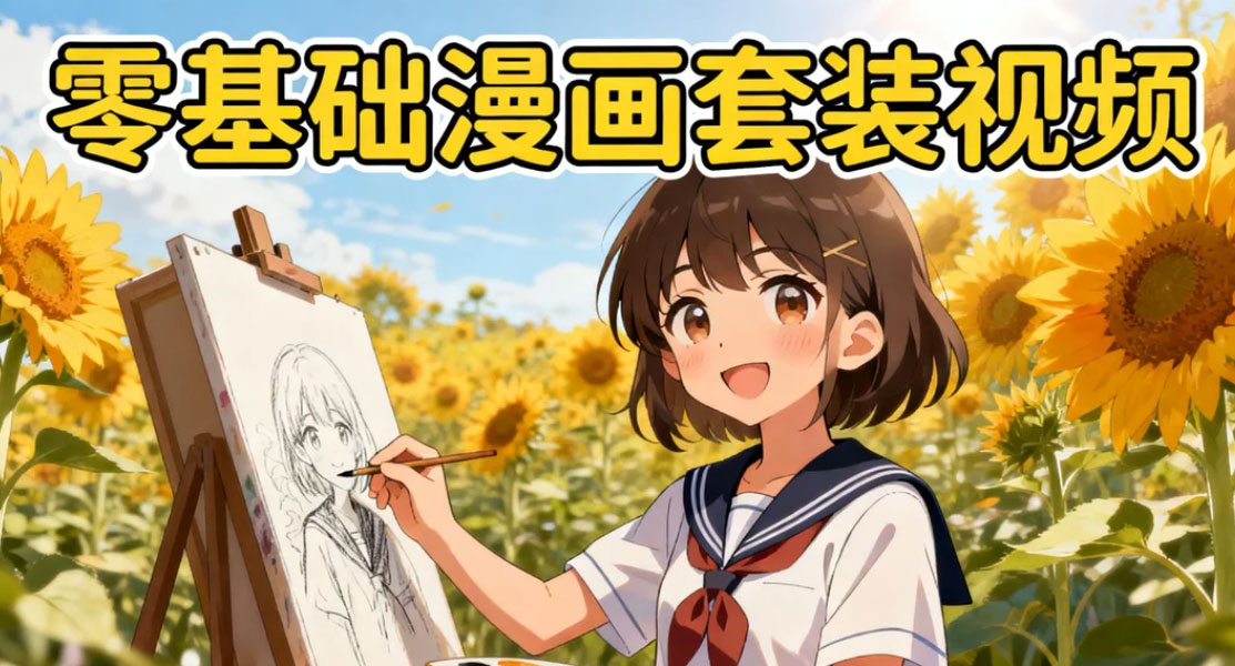 零基础漫画套装视频-奇点库资源网