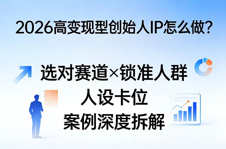 2026高变现型创始人IP怎么做？选对赛道×锁准人群×人设卡位×案例深度拆解-奇点库资源网