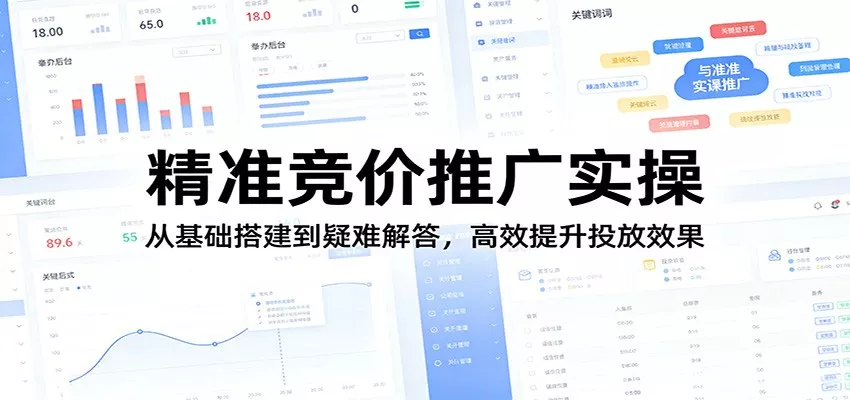 精准竞价推广实操：从基础搭建到疑难解答，高效提升投放效果-奇点库资源网