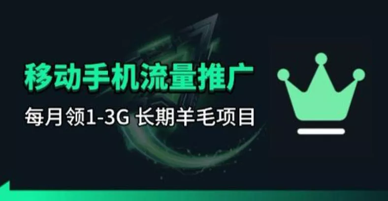手机流量领取推广_每月一轮，刚需类的长期项目-奇点库资源网
