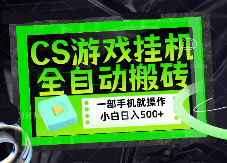 CSGO游戏挂机捡漏搬砖，超稳定的项目，带领1000+小白实现日入500+，数据可视频验证-奇点资源库