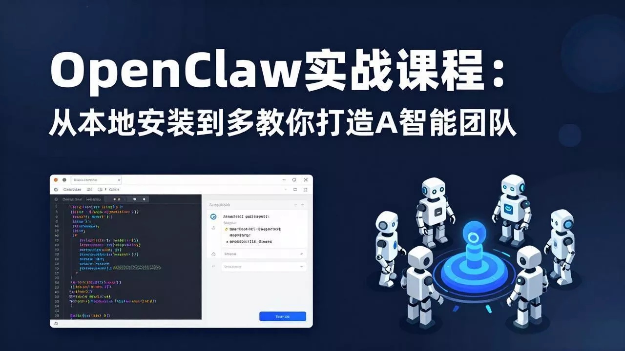 OpenClaw实战课程：从本地安装到多Agent协同，手把手教你打造AI智能团队-奇点库资源网