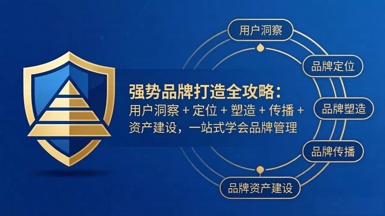 强势品牌打造全攻略：用户洞察 + 定位 + 塑造 + 传播 + 资产建设，一站式学会品牌管理-奇点库资源网