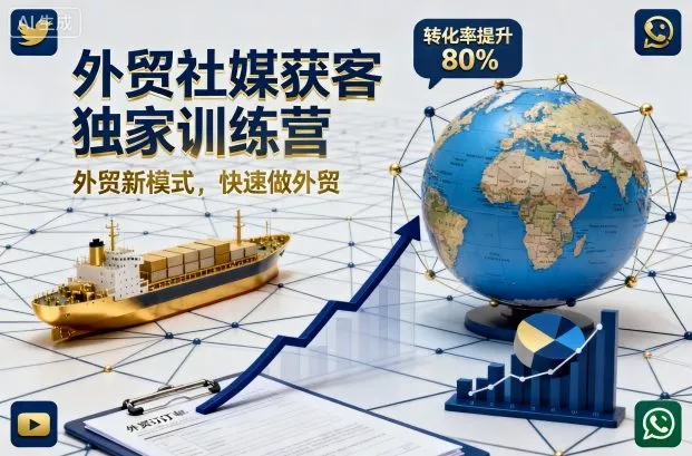 外贸社媒获客独家训练营，外贸新模式，快速做外贸(更新26年3月)-奇点库资源网