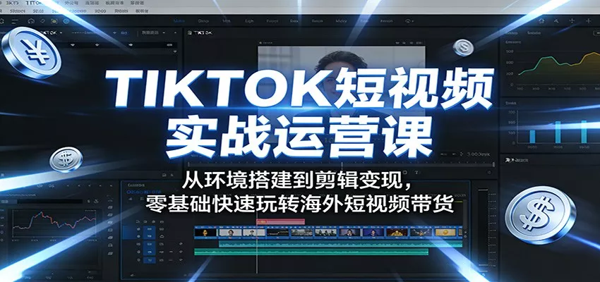 图片[1]-TIKTOK短视频实战运营课：从环境搭建到剪辑变现，零基础快速玩转海外短视频带货-奇点资源库