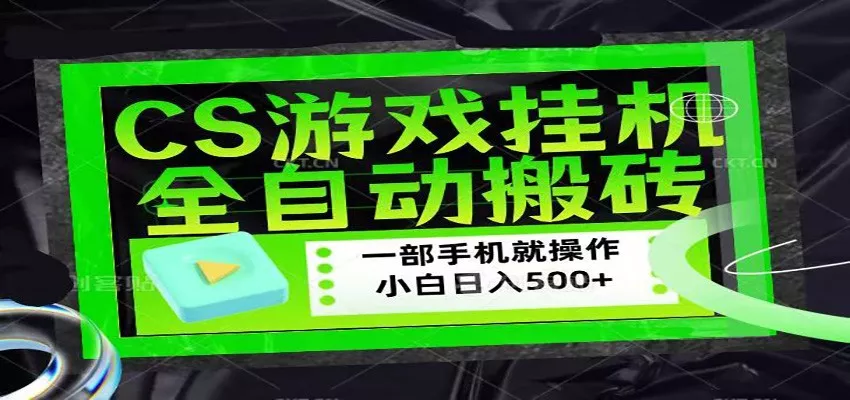 CSGO游戏挂机捡漏搬砖，超稳定的项目，带领1000+小白实现日入500+-奇点库