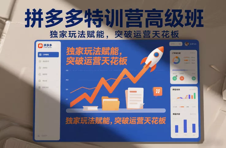 拼多多特训营高阶班，独家玩法赋能，突破运营天花板(更新26年4月10日)-奇点库