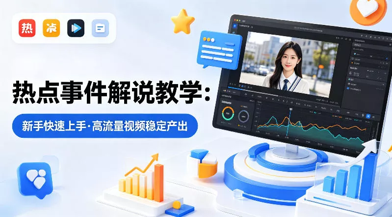 某大V的热点事件解说教学，新手也能快速上手，稳定产出高流量解说视频-奇点库