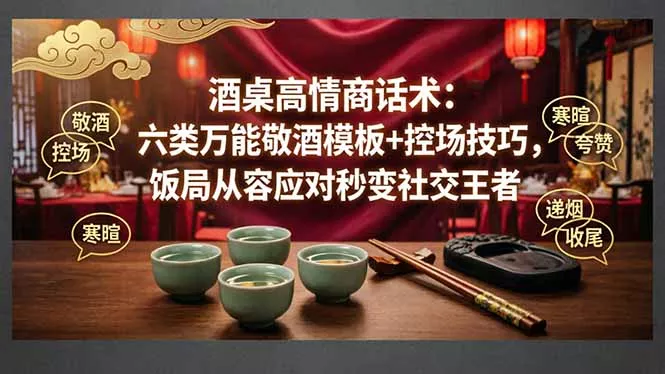 付费文章：酒桌高情商话术：六类万能敬酒模板+控场技巧，饭局从容应对秒变社交王者-奇点库