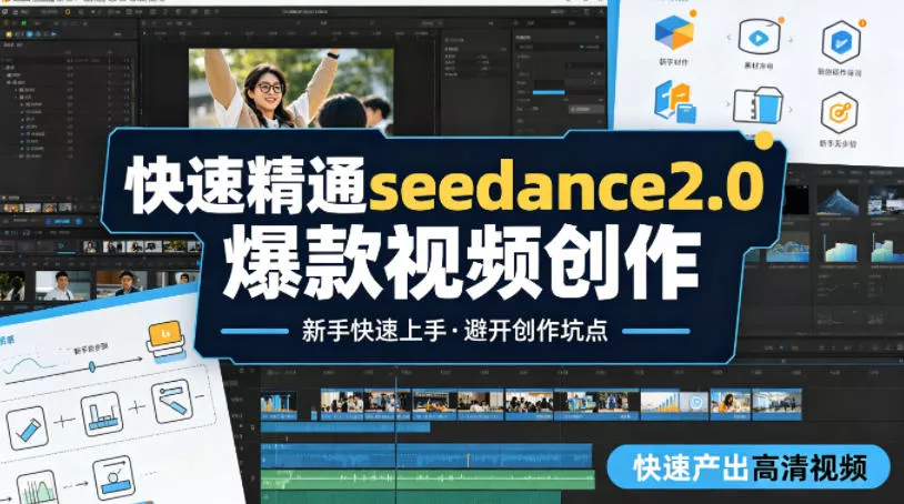 快速精通seedance2.0爆款视频创作，快速产出高清视频，避开大量创作坑点，新手也能快速上手-奇点库