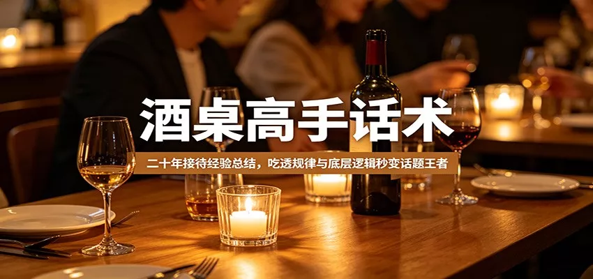 酒桌高手话术：二十年接待经验总结，吃透规律与底层逻辑秒变话题王者-奇点库