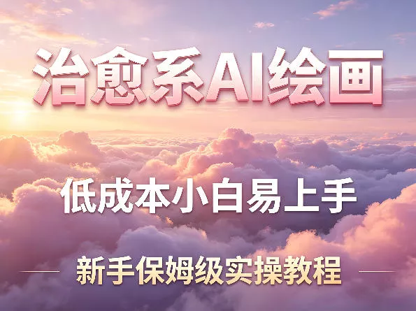 治愈系AI绘画提示词项目，低成本小白易上手，每天10分钟，新手保姆级实操教程-奇点库