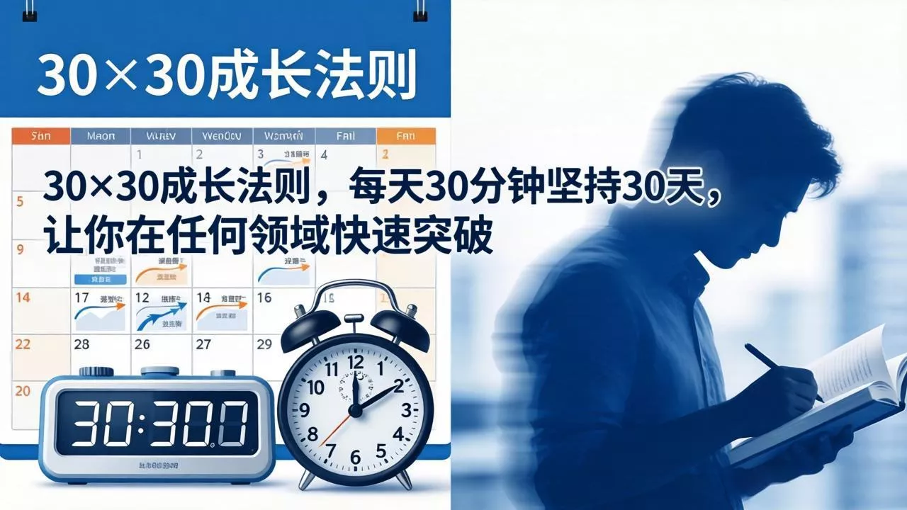 付费文章：30×30成长法则，每天30分钟坚持30天，让你在任何领域快速突破-奇点库