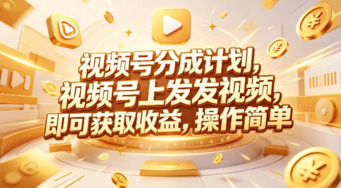 视频号分成计划，599元众筹的Red团队课程，视频号上发发视频，即可获取收益，操作简单-奇点库