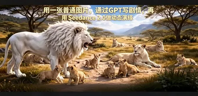 用一张普通图片，通过GPT写剧情，再用Seedance 2.0做动态演绎，居然能生成迪士尼风格搞笑动画-奇点库