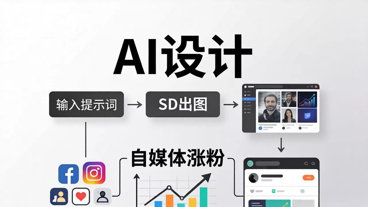 人人都是AI设计师：SD出图+自媒体涨粉一站教学，告别图文素材焦虑，AI设计让你轻松避开内卷-奇点库