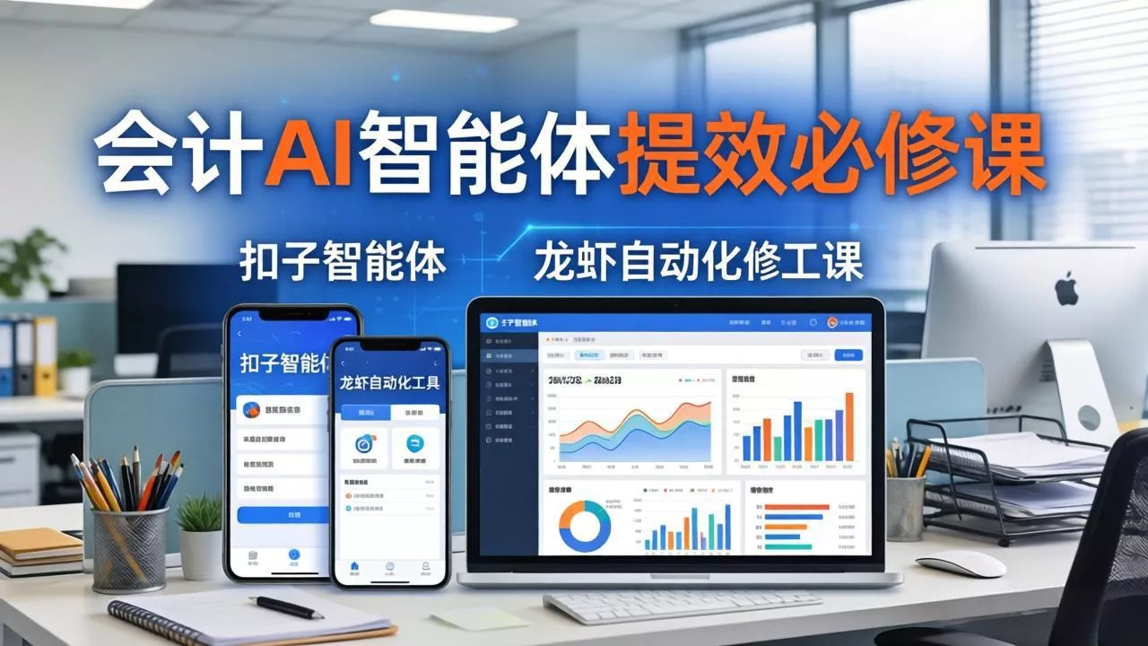 财务会计AI智能体提效必修课：扣子智能体+龙虾自动化+报表分析，一站式提升财务工作效率-奇点库
