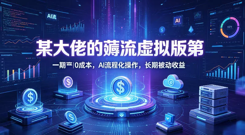 某大佬的薅流虚拟版第一期丨0成本，AI流程化操作，长期被动收益-奇点库