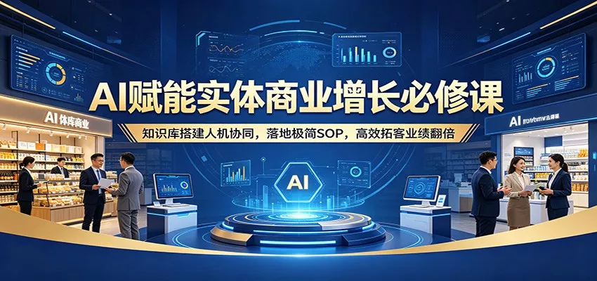 AI赋能实体商业增长必修课：知识库搭建人机协同，落地极简SOP，高效拓客业绩翻倍-奇点库