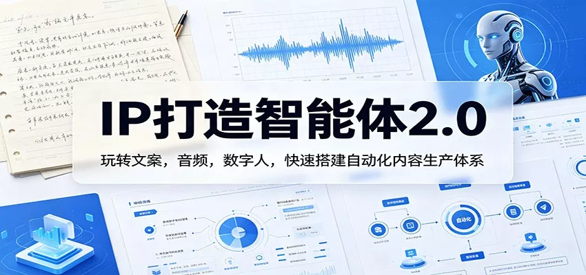 IP打造智能体2.0：玩转文案，音频，数字人，快速搭建自动化内容生产体系-奇点库