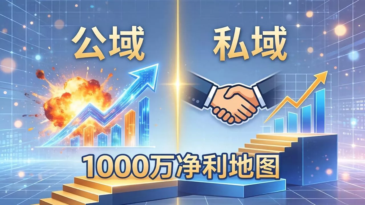 公域玩命出爆款，私域悄悄做成交：这套AI内训课，2026给你打通1000万净利的地图-奇点库