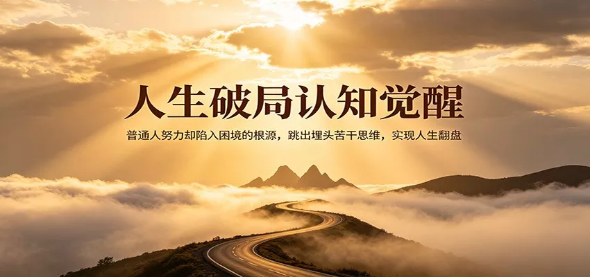 人生破局认知觉醒，普通人努力却陷入困境的根源，跳出埋头苦干思维，实现人生翻盘-奇点库
