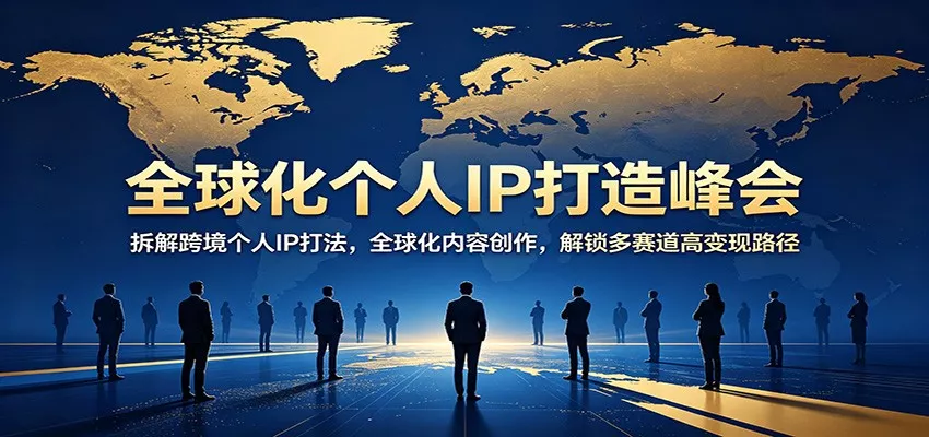 全球化个人IP打造峰会：拆解跨境个人IP打法，全球化内容创作，解锁多赛道高变现路径-奇点库
