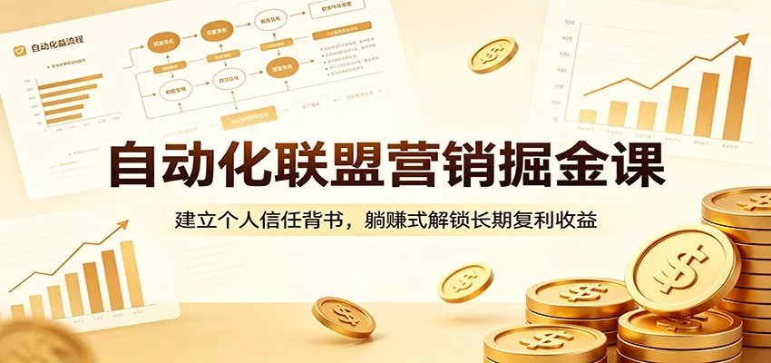 自动化联盟营销掘金课：建立个人信任背书，躺赚式解锁长期复利收益-奇点库