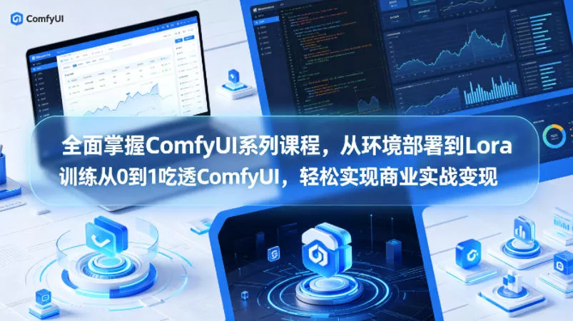 全面掌握ComfyUI系列课程，从环境部署到Lora训练从0到1吃透ComfyUI，轻松实现商业实战变现-奇点库