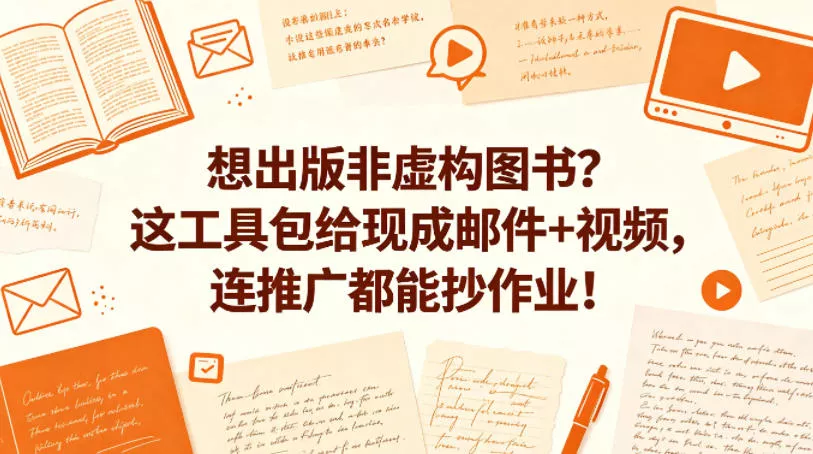 想出版非虚构图书？这工具包给现成邮件+视频，连推广都能抄作业！【原创双语字幕】-奇点库