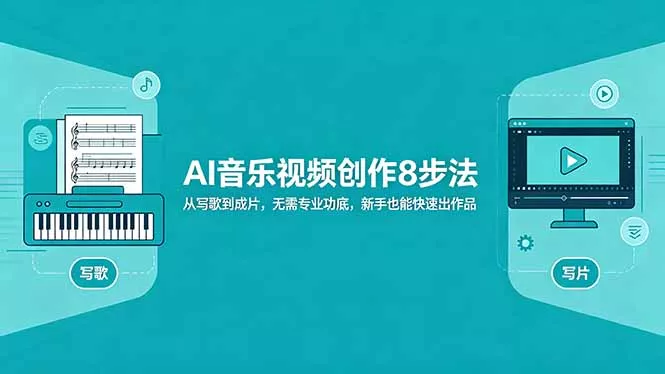 AI音乐视频创作8步法：从写歌到成片，无需专业功底，新手也能快速出作品-奇点库