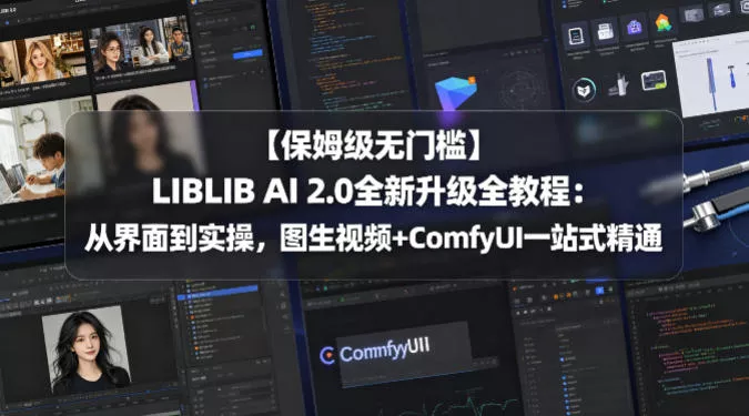 【保姆级无门槛】LIBLIB AI 2.0全新升级全教程：从界面到实操，图生视频+ComfyUI一站式精通-奇点库