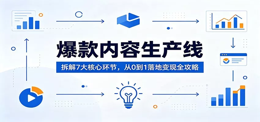 爆款内容生产线：拆解7大核心环节，从0到1落地变现全攻略-奇点库