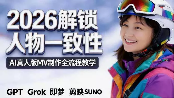 2026独创解锁人物一致性：AI真人版MV制作，不讲空话，不拼概念，全流程实操-奇点库