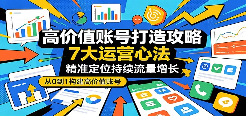 高价值账号打造攻略：7大运营心法，精准定位持续流量增长-奇点库