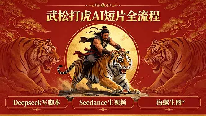 武松打虎AI短片全流程：Deepseek写脚本+Seedance生视频+海螺生图-奇点库