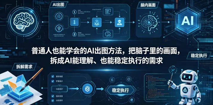 普通⼈也能学会的AI出图⽅法，把脑子里的画面，拆成AI能理解、也能稳定执行的需求【文档】-奇点库