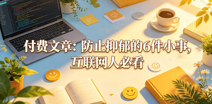 付费文章：防止抑郁的6件小事，互联网人必看！-奇点库