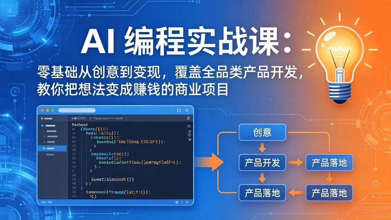 AI编程实战课-第三期-5月9更新：零基础从创意到变现，覆盖全品类产品开发，把想法变成赚钱项目-奇点库