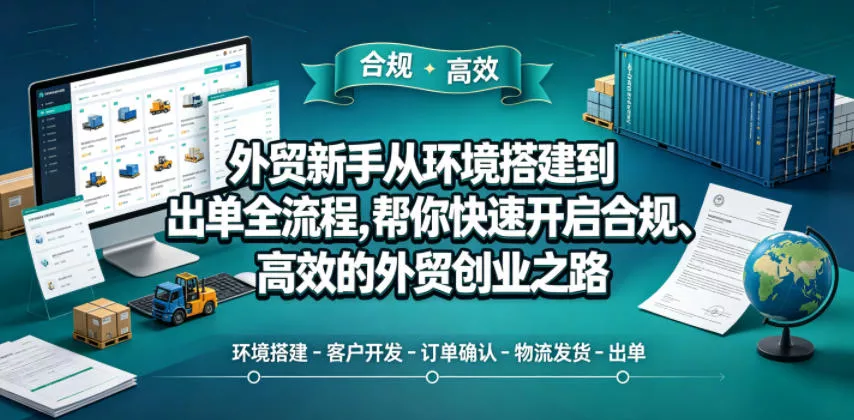 外贸新手从环境搭建到出单全流程，帮你快速开启合规、高效的外贸创业之路-奇点库