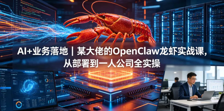 AI+业务落地｜某大佬的OpenClaw小龙虾实战课，从部署到一人公司全实操-奇点库