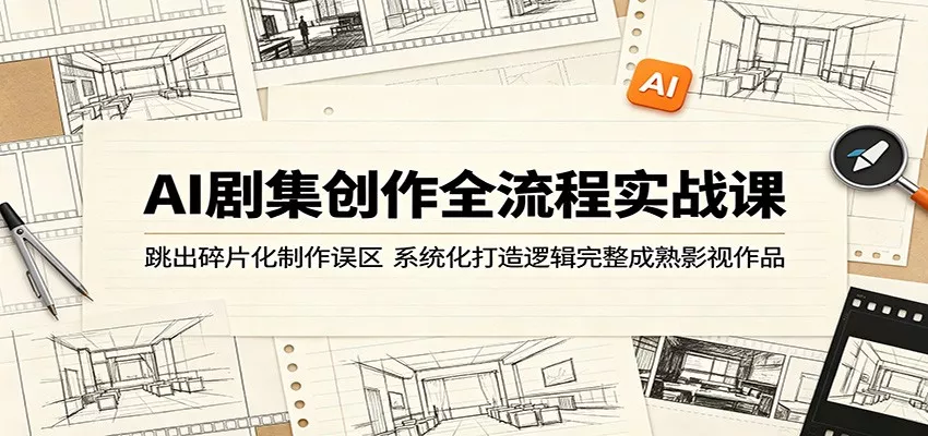 AI剧集创作全流程实战课：跳出碎片化制作误区，系统化打造逻辑完整成熟影视作品-奇点库
