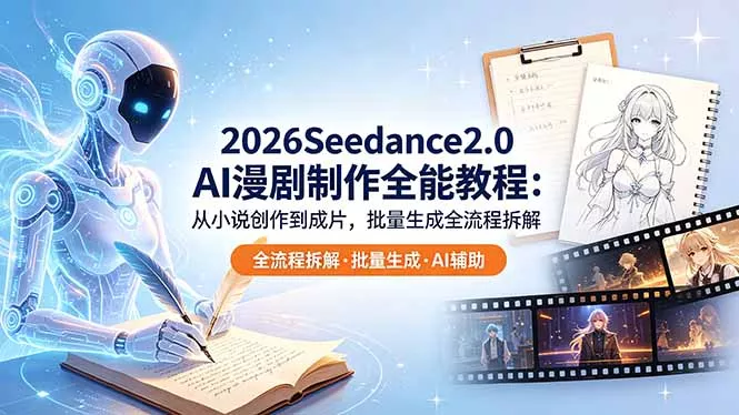 2026Seedance2.0 AI制作全能教程:从小说创作到成片,批量生成全流程拆解-奇点库